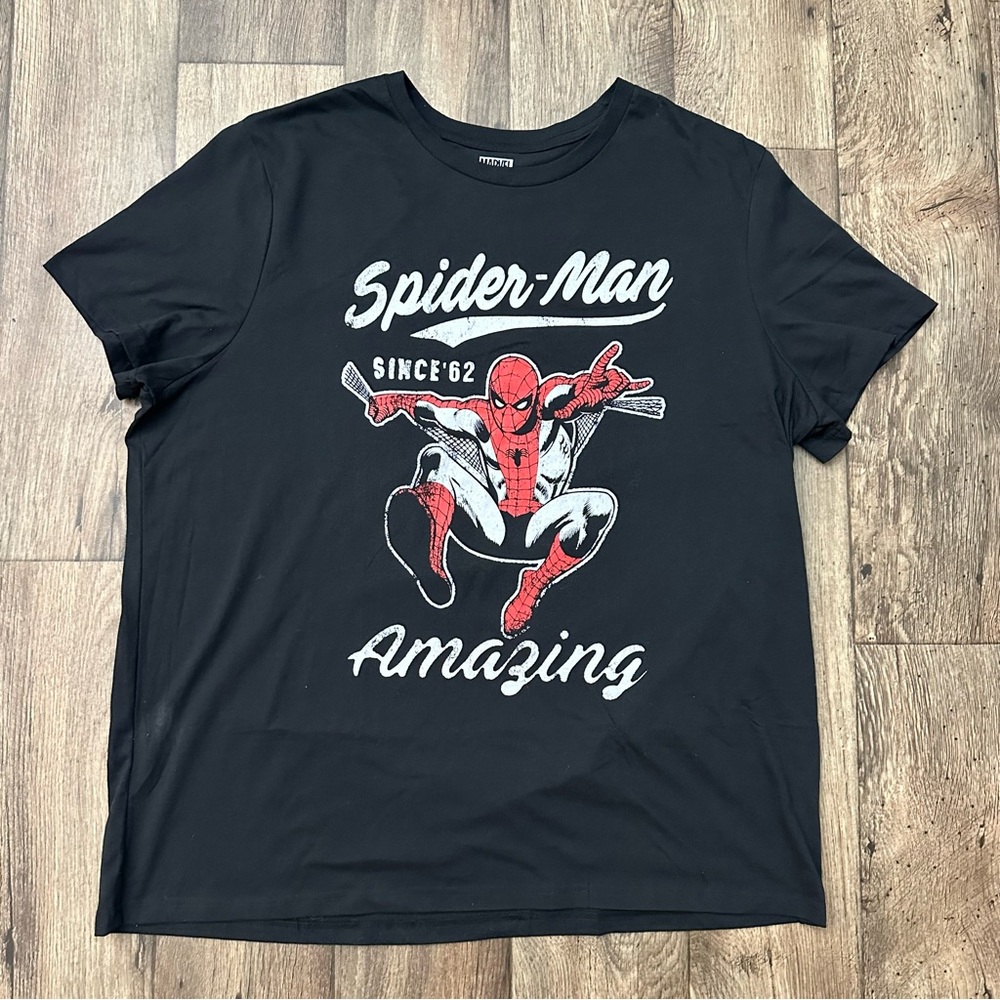 Marvel Spider-Man Amazing T-shirt Size 4XB Black Red